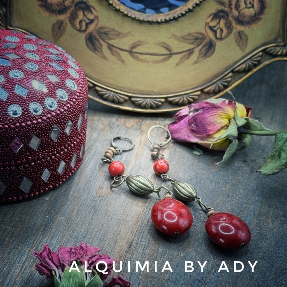 Alquimia Bold Red Earrings